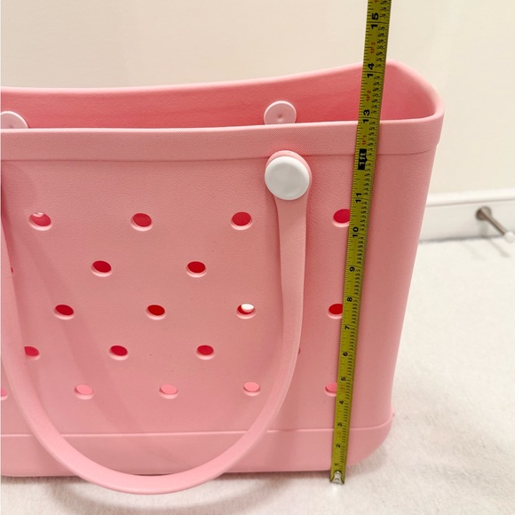 Pink EVA Rubber Waterproof Tote Beach Bag - Picture 6 of 8